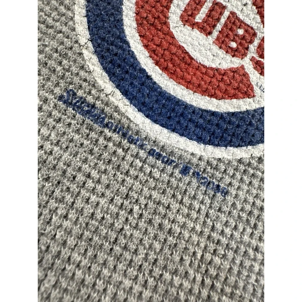 Stitches Chicago Cubs Waffle Knit Sweatshirt Mens‎ Medium Gray MLB Sweater